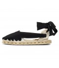 Pinxo Espadrille Black Jute with extra ribbons